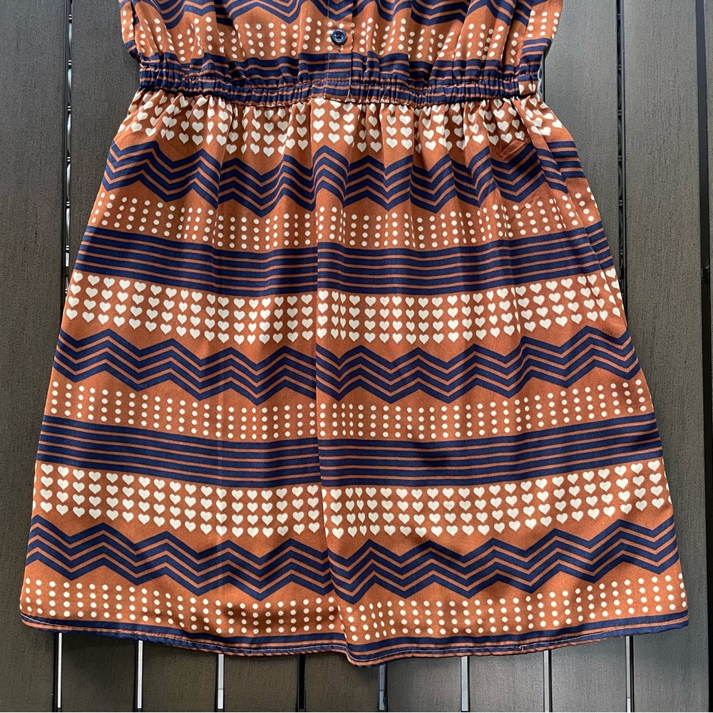 BEBOP CINCH-WAIST SLEEVELESS GEOMETRIC MINI DRESS!! - Picture 3 of 9